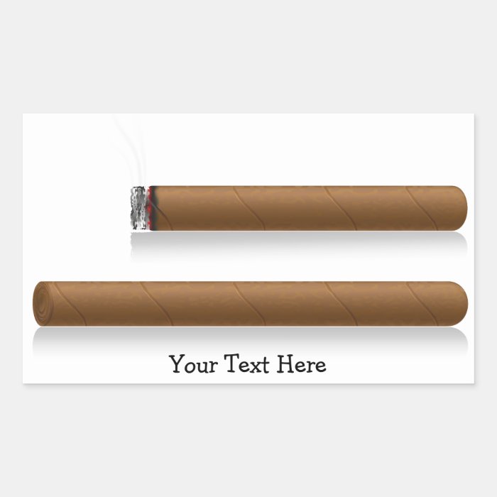 Cigars (personalized) rectangular sticker