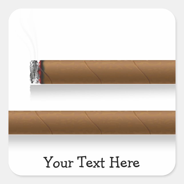 Cigars (personalized) square sticker (Front)