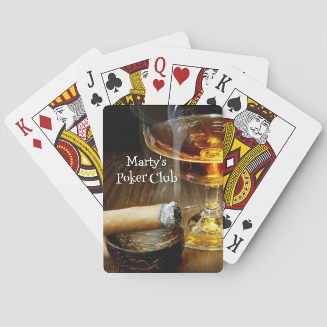 Cigars Poker Cocktails Games  Cards (Back)