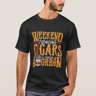 Cigars With A Chance Of Bourbon Whiskey T-Shirt