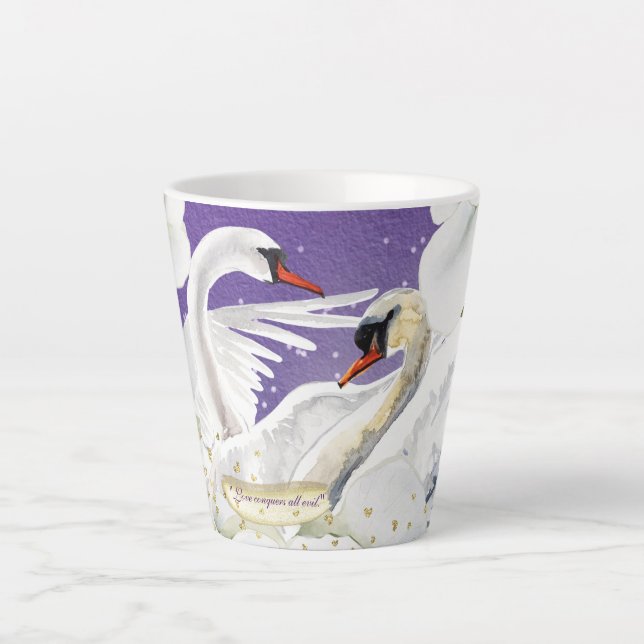 CIGNE BRITISH FLORAL  LATTE MUG (Front)