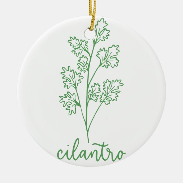 CILANTRO CERAMIC ORNAMENT (Front)