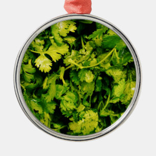 Cilantro / Coriander Leaves Metal Ornament