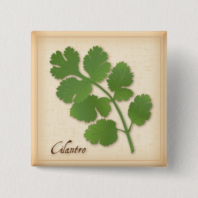 Cilantro Herb Button (Front)