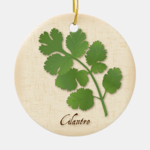 Cilantro Herb Ceramic Ornament