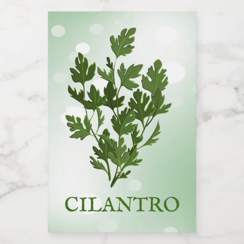 Cilantro Herbs Label