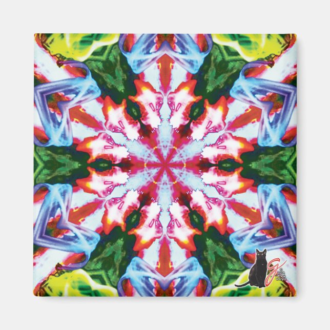 Cilantro Kaleidoscope Magnet (Front)