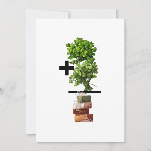 Cilantro Math – Funny Anti-Cilantro  Holiday Card (Front)