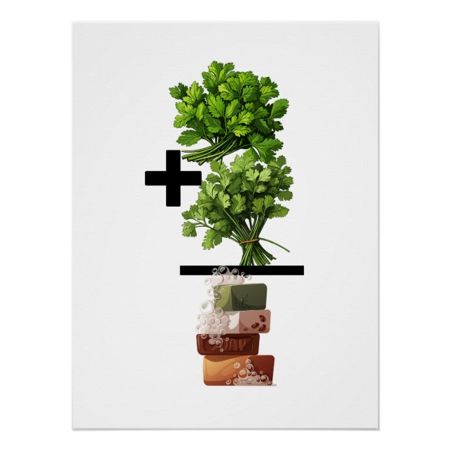 Cilantro Math – Funny Anti-Cilantro  Poster (Front)