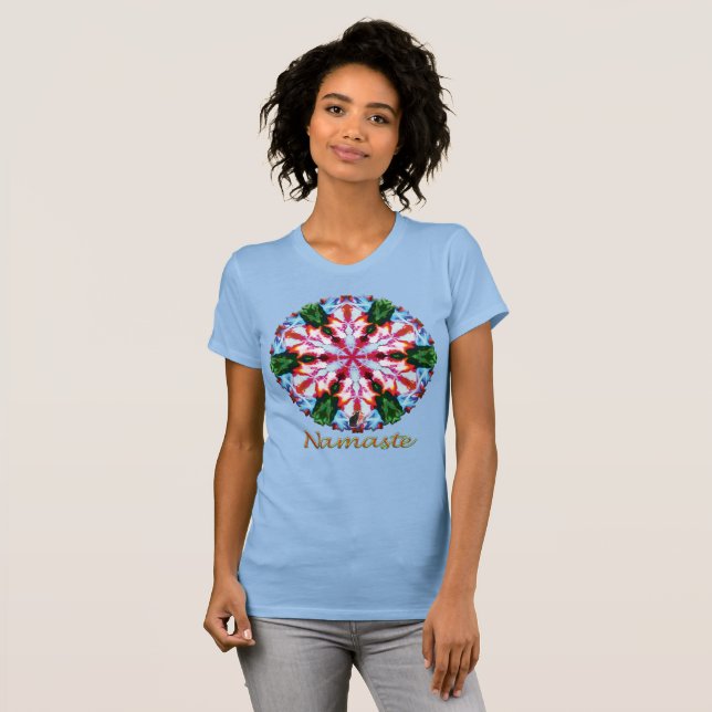 Cilantro Namaste Kaleidoscope T-shirt (Front Full)