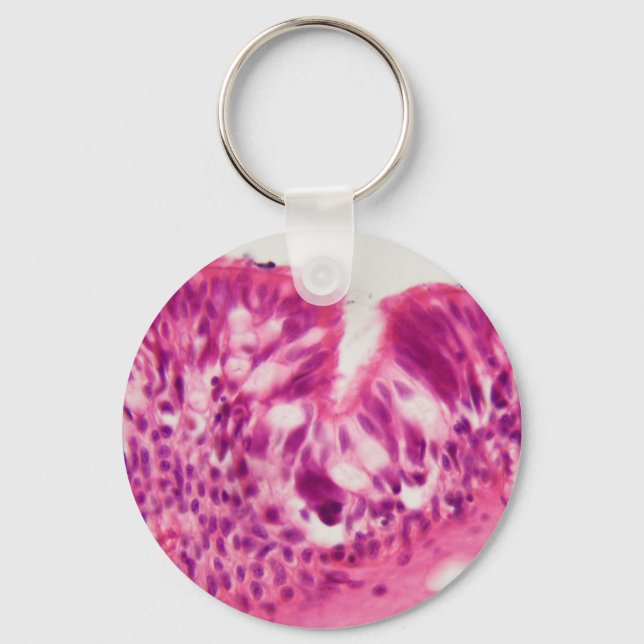 Ciliated epithelium under the microscope. keychain (Front)