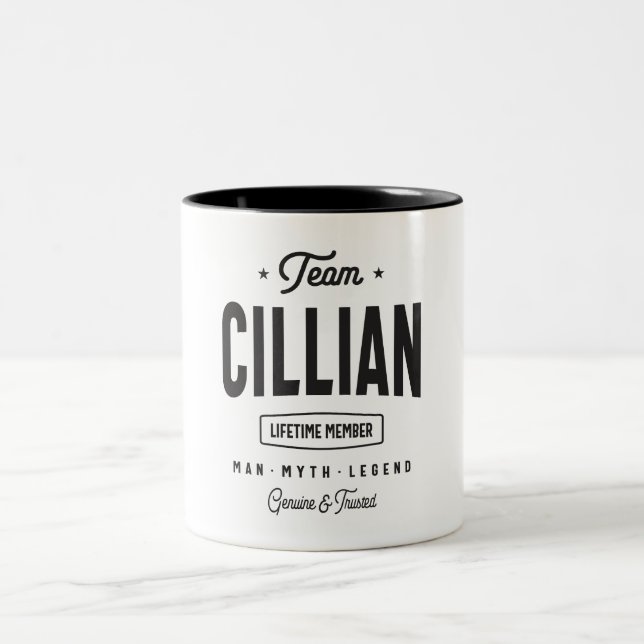 Cillian Lifetime Member Personalized Name Cillian Two-Tone Coffee Mug (Center)