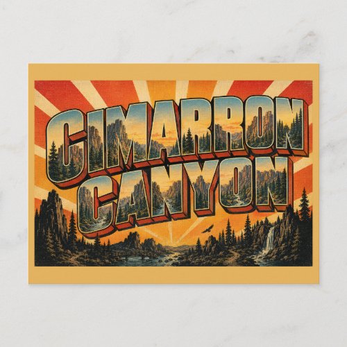 Cimarron Canyon New Mexico Granite Cliffs River Postcard