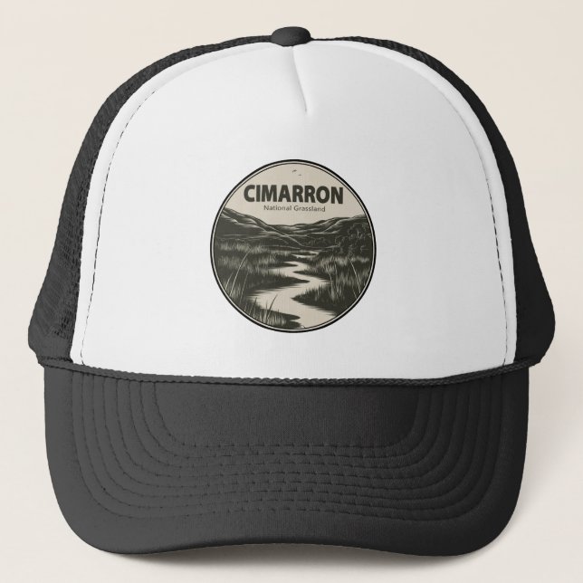 Cimarron National Grassland Kansas Stream Trucker Hat (Front)