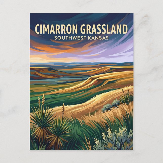 Cimarron National Grassland USA Postcard (Front)