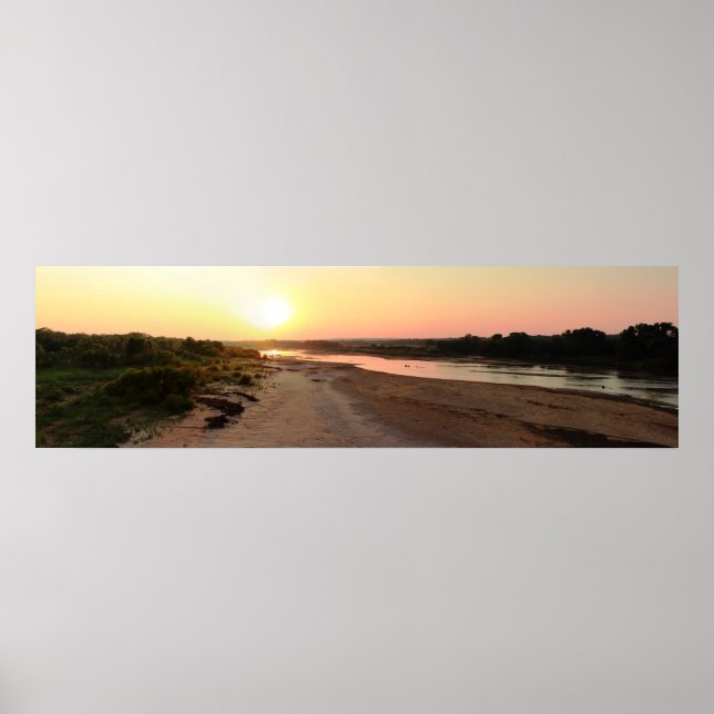 Cimarron River Sunset, June, 2012 - II Poster (Front)