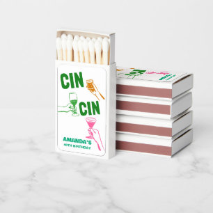 Cin Cin Italian Toast Hand drawn cheers Matchboxes