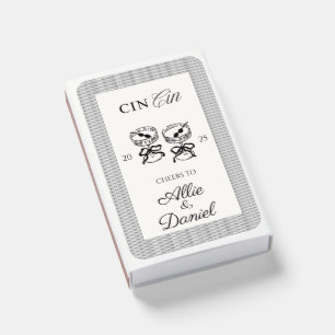 Cin Cin Toast Matchbox with Coupe Glasses Matchboxes