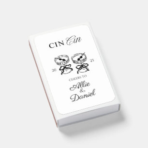 Cin Cin Toast Matchbox with Coupe Glasses Matchboxes
