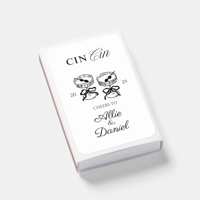 Cin Cin Toast Matchbox with Coupe Glasses Matchboxes (Front Closed)