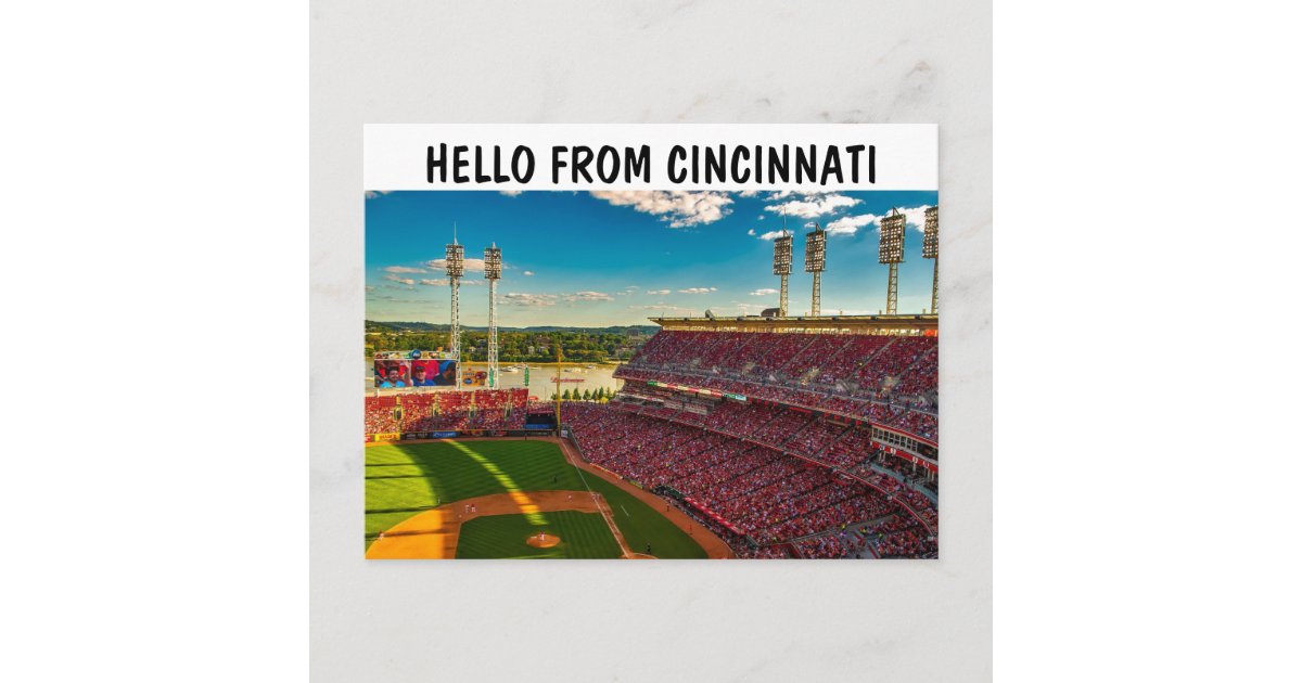 Cincinnati Reds Baseball Poster Great American Map Stadium 