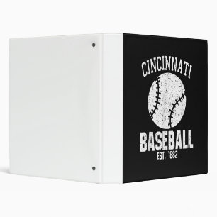Cincinnati Baseball Fans Est. 1882 Old Vintage 3 Ring Binder