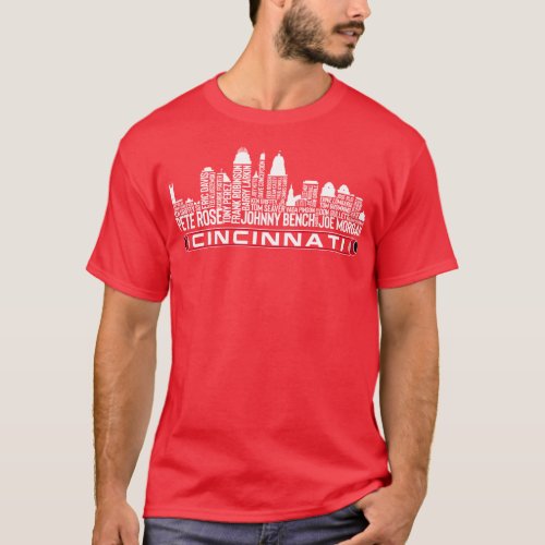 Cincinnati Baseball Legends Cincinnati CitySkyline T_Shirt