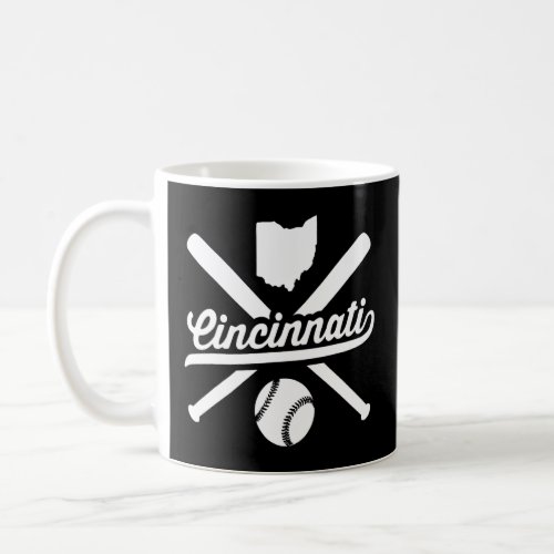 Cincinnati Baseball Vintage Ohio Pride Love City  Coffee Mug