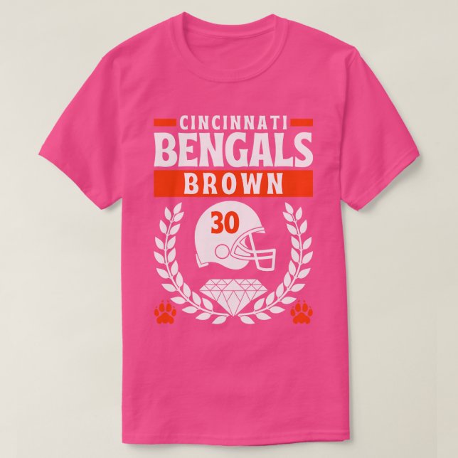 Cincinnati Bengals Chase Brown 30 Edition T-Shirt (Design Front)