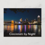 Cincinnati by Night Holiday Postcard