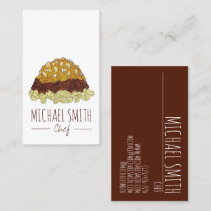 Cincinnati Chili Ohio OH Spaghetti Chilli Food Business Card