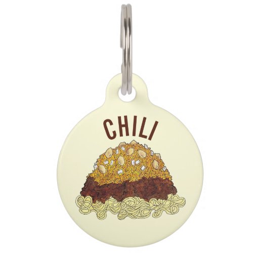 Cincinnati Chili Ohio OH Spaghetti Chilli Food Pet ID Tag