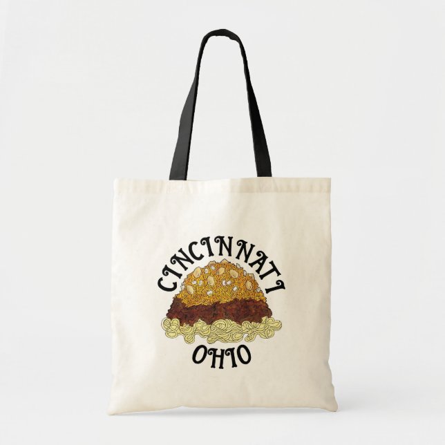Cincinnati Chili Ohio OH Spaghetti Chilli Food Tote Bag (Front)