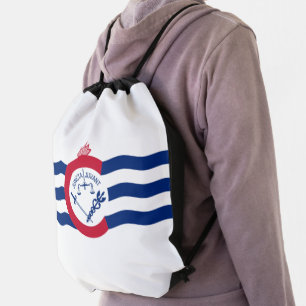 Cincinnati city flag drawstring bag
