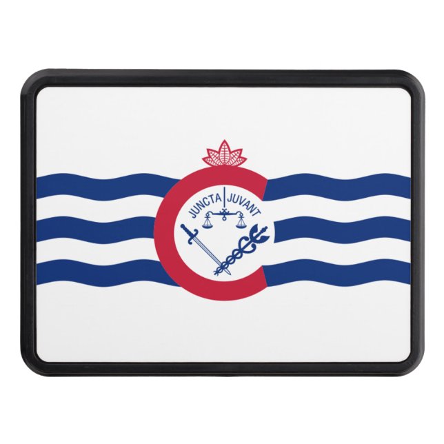 Cincinnati city flag hitch cover (Front)