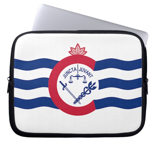 Cincinnati City Flag Laptop Sleeve (Front)
