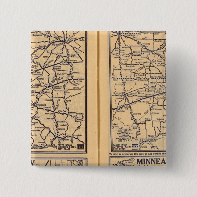 Cincinnati, Detroit, Indianapolis Button (Front)