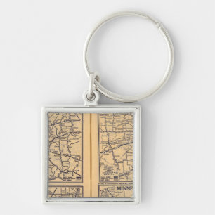 Cincinnati, Detroit, Indianapolis Keychain