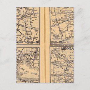 Cincinnati, Detroit, Indianapolis Postcard