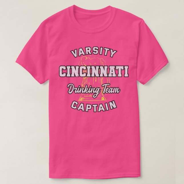 Cincinnati Drinking Team Captain Ohio Beer Lover O T-Shirt (Design Front)