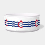Cincinnati Flag Pet Bowl<br><div class="desc">Serve your pet's meals with Cincinnati pride using our exclusive pet bowl featuring the flag of Cincinnati! Designed to blend practicality with local charm, this pet bowl is more than just a feeding accessory; it’s a celebration of Cincinnati’s spirit. The vibrant design prominently displays the iconic Cincinnati flag, making this...</div>