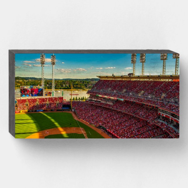 CINCINNATI GREAT AMERICAN BALLPARK WOOD SIGN (Front Horizontal)