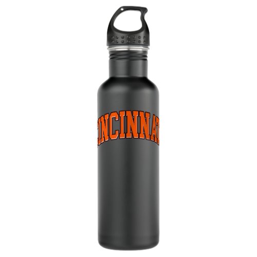 Cincinnati Hometown Pride _ OH _ Throwback Design  Stainless Steel Water Bottle