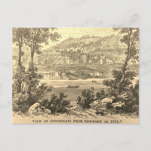 Cincinnati in 1812 postcard