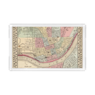 Cincinnati Map by Mitchell Acrylic Tray