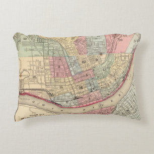 Cincinnati Map by Mitchell Decorative Pillow