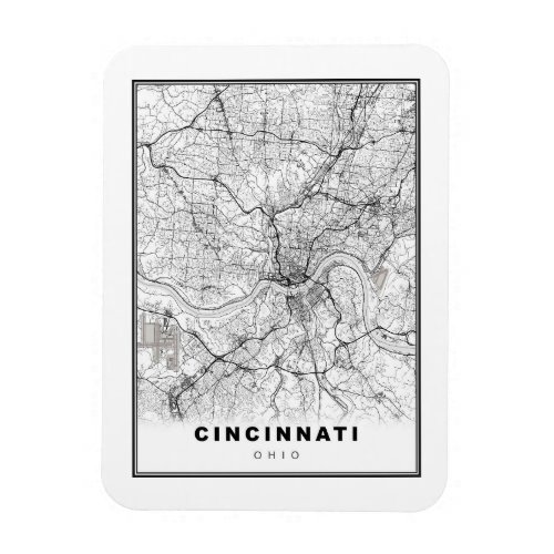 Cincinnati Map Magnet