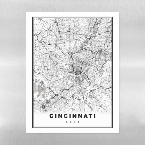 Cincinnati Map Magnetic Dry Erase Sheet
