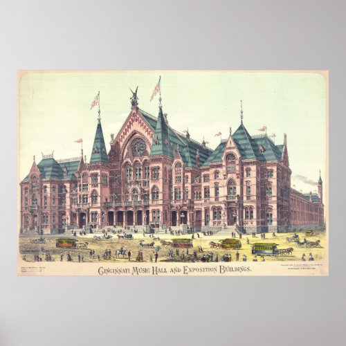 Cincinnati Music Hall 1879 Poster