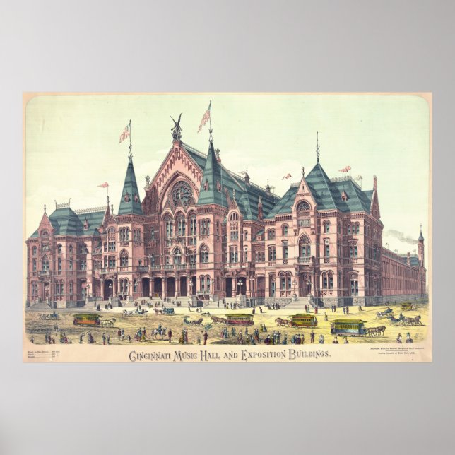 Cincinnati Music Hall 1879 Poster (Front)